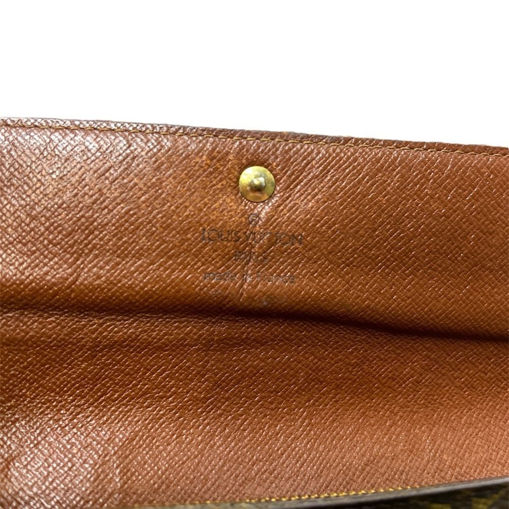 Louis Vuitton Sarah Monogram Wallet LV Brown Snap Classic Zip - Picture 4 of 7